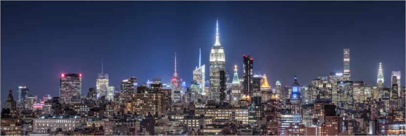 Juliste New York City skyline at night