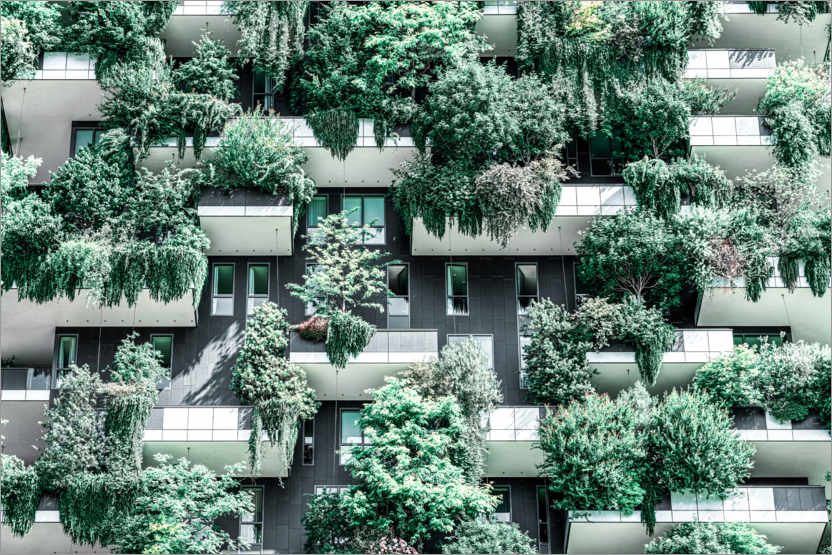 Juliste Bosco Verticale or Vertical Forest Towers In Milan