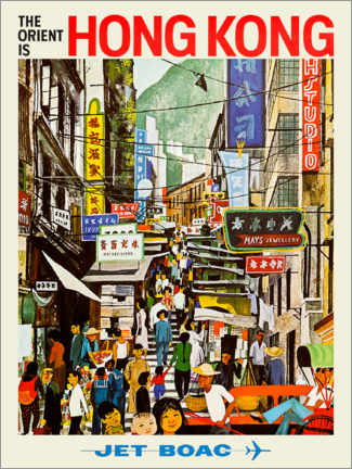 Canvas-taulu  Hong Kong - Jet BOAC - Vintage Travel Collection