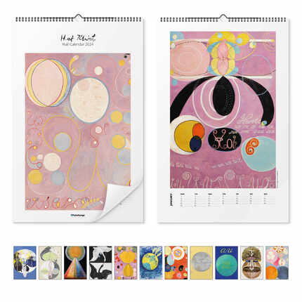 Seinäkalenteri Abstract Art Calendar - Hilma af Klint 2023