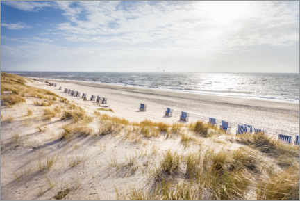 Akryylilasitaulu  Beach chairs on Sylt beach - Christian Müringer