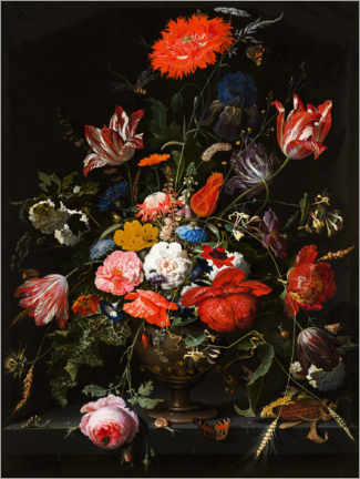 Juliste Flowers in a metal vase