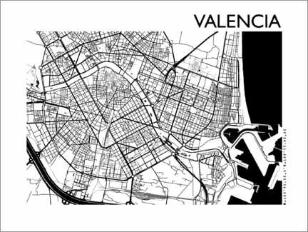 Juliste Valencia map