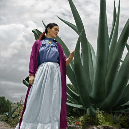 Canvas-taulu  Frida Kahlo in the garden