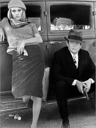 Juliste Bonnie and Clyde, black and white