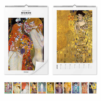 Seinäkalenteri Gustav Klimt, Women 2022