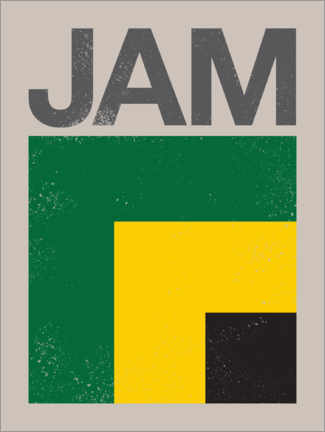 Akryylilasitaulu  Jamaica retro flag - Swissty