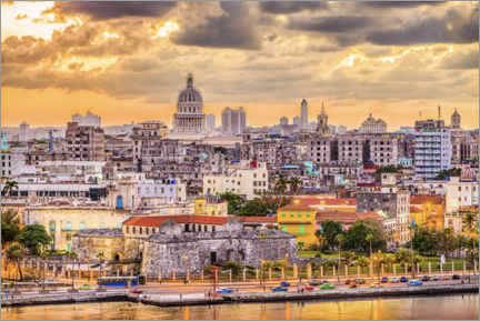 Akryylilasitaulu  Havana skyline