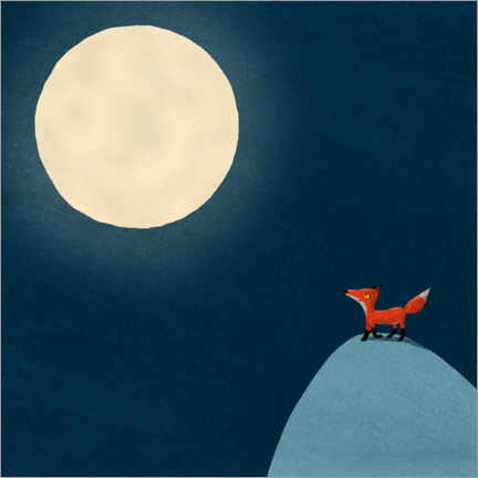 Alumiinitaulu  Moon fox - Julia Reyelt