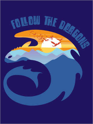 Canvas-taulu  Follow the dragons