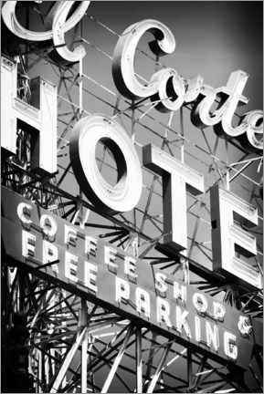 Canvas-taulu  Black Nevada - Vegas Hotel Sign - Philippe HUGONNARD