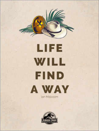 Canvas-taulu  Jurassic Park - Life will find a way