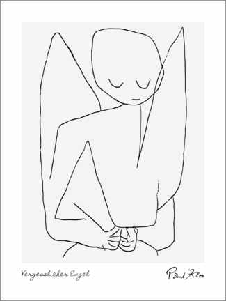 Kehystetty taidepainatus  Forgetful Angel - Paul Klee