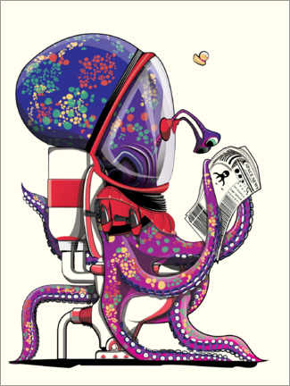 Canvas-taulu  Octopus on the toilet - Wyatt9