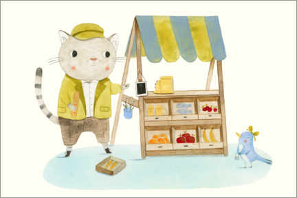 Galleriataulu  Cat with shop - Judith Loske
