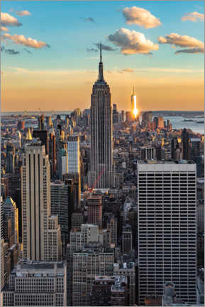 Juliste Empire State Building at sunset, New York