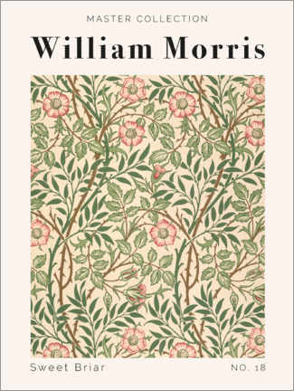 Akryylilasitaulu  Sweet Briar No. 18 - William Morris