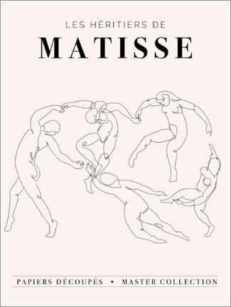 Akryylilasitaulu  Matisse - Papiers Découpés