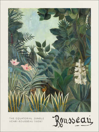 Alumiinitaulu  The Equatorial Jungle - Henri Rousseau