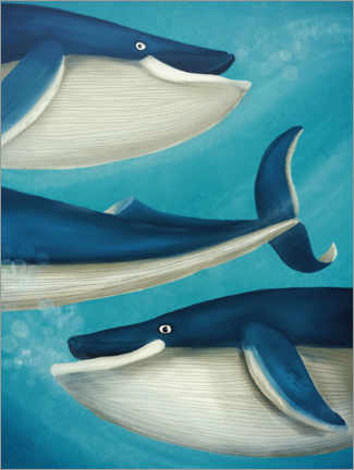 Juliste Happy Whales