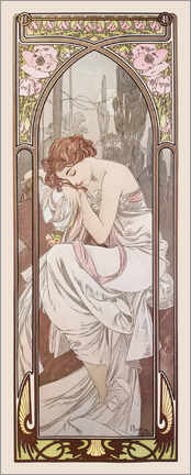 PVC-taulu  The Times of the Day: Night's Rest - Alfons Mucha