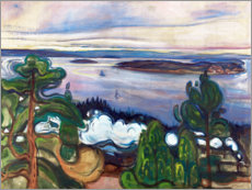 Akryylilasitaulu  Train smoke - Edvard Munch