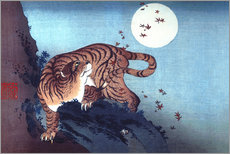 Galleriataulu  The Tiger and the moon - Katsushika Hokusai