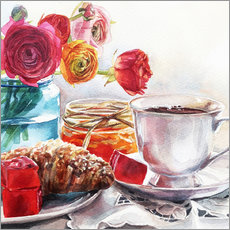 Sisustustarra  Coffee and croissant breakfast - Maria Mishkareva