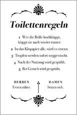 Juliste Toilet rules (German)