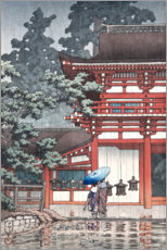 Canvas-taulu  Rain at Kasuga Shrine, Nara - Kawase Hasui