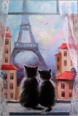 Canvas-taulu  Together in Paris - Olha Darchuk