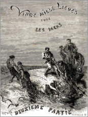 Akryylilasitaulu  20,000 miles under the sea - Alphonse Marie de Neuville