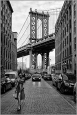 Canvas-taulu  Brooklyn with Manhattan Bridge - Robert Bolton