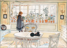 Sisustustarra  Flowers on the windowsill - Carl Larsson