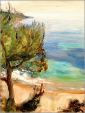 Akryylilasitaulu  Landscape near Nice - Edvard Munch