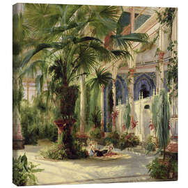 Canvas-taulu  Interior of the Palm House, Potsdam - Carl Blechen