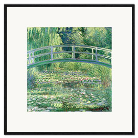 Kehystetty taidepainatus  Water Lilies and the Japanese Bridge - Claude Monet