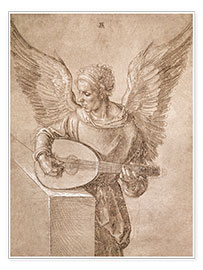 Juliste Angel playing a lute