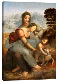 Canvas-taulu  Virgin and Child with St. Anne - Leonardo da Vinci
