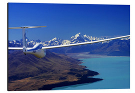 Alumiinitaulu  Glider over Lake Pukaki - David Wall