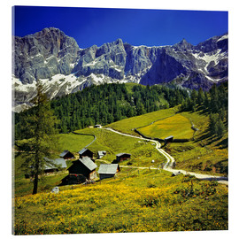 Akryylilasitaulu  Alm in the Dachstein Alps - Ric Ergenbright