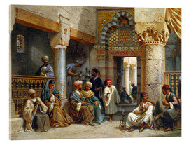 Akryylilasitaulu  Arabic Figures in a Coffee House - Carl Friedrich Heinrich Werner