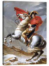 Canvas-taulu  Napoleon Crossing the Grand Saint-Bernard Pass - Jacques-Louis David