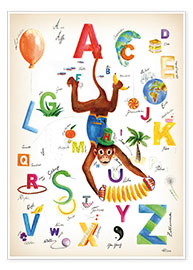 Juliste ABC Alphabet animals, colours and more