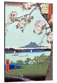 Alumiinitaulu  Masaki and the Suijin Grove by the Sumida River - Utagawa Hiroshige