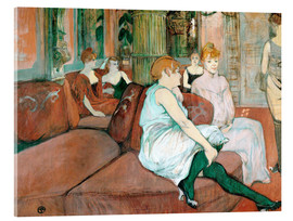 Akryylilasitaulu  Au Salon de la rue des Moulins - Henri de Toulouse-Lautrec