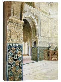 Canvas-taulu  Interior of the Alhambra, Granada - French School