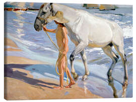 Canvas-taulu  Washing the Horse - Joaquín Sorolla y Bastida