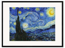 Kehystetty taidepainatus  Tähtikirkas yö - Vincent van Gogh