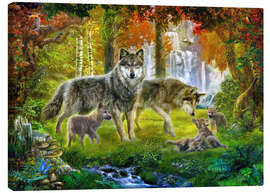 Canvas-taulu  Summer Wolf Family - Jan Patrik Krasny